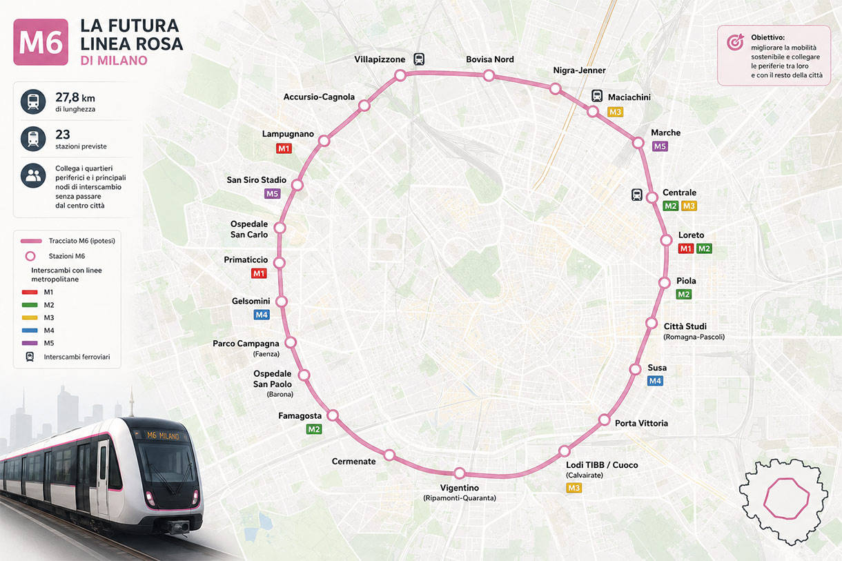nuova linea metro M6 milano
