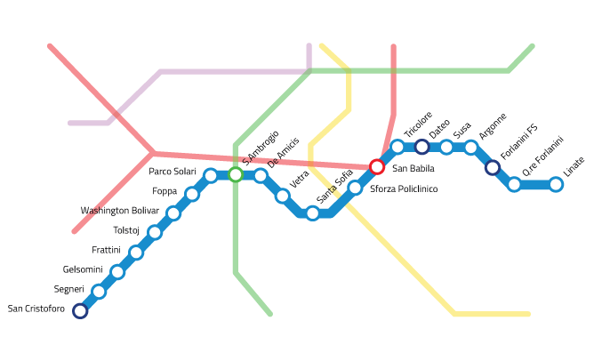 le fermate della metro blu