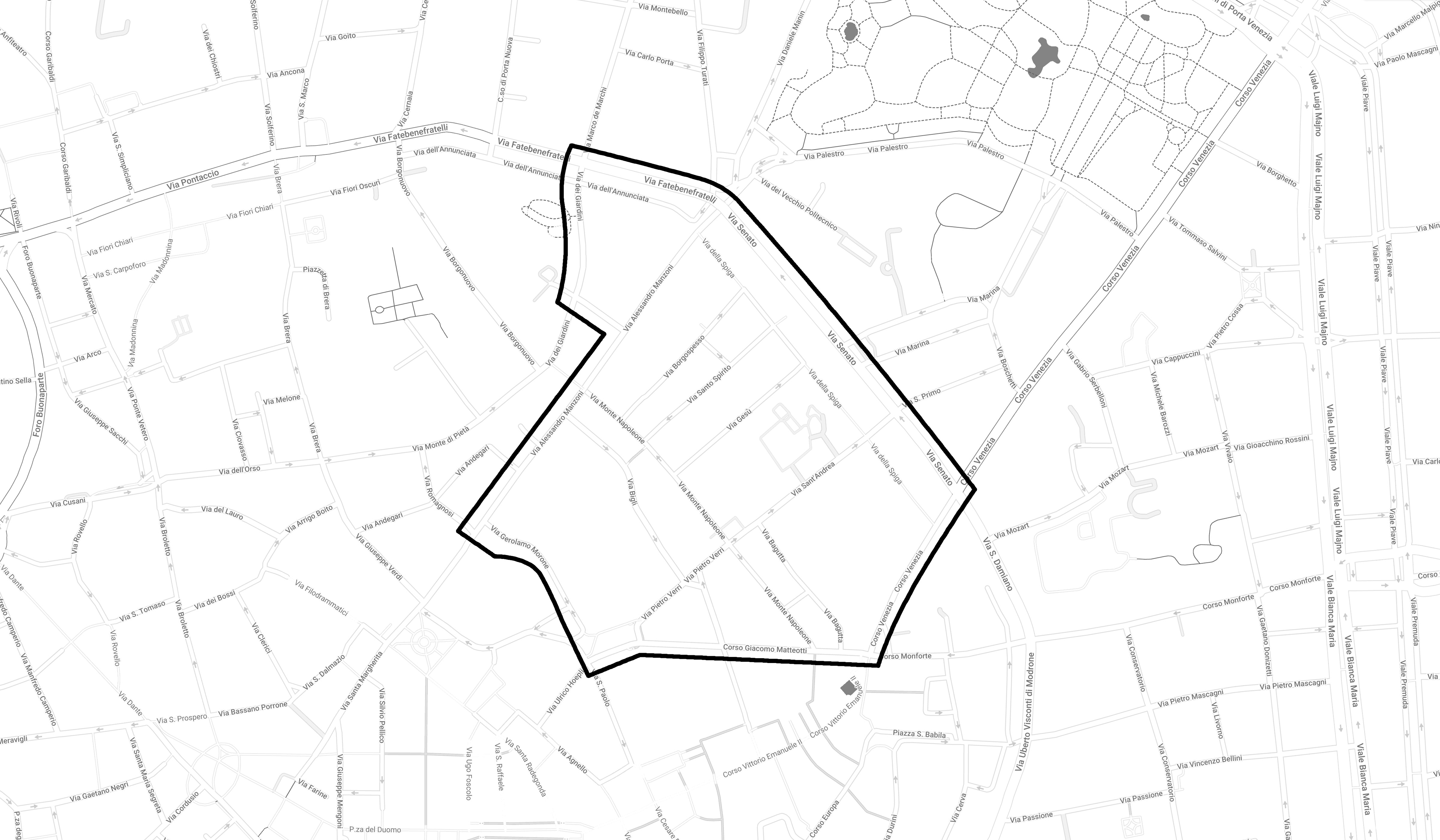 Zona Spiga - Montenapoleone